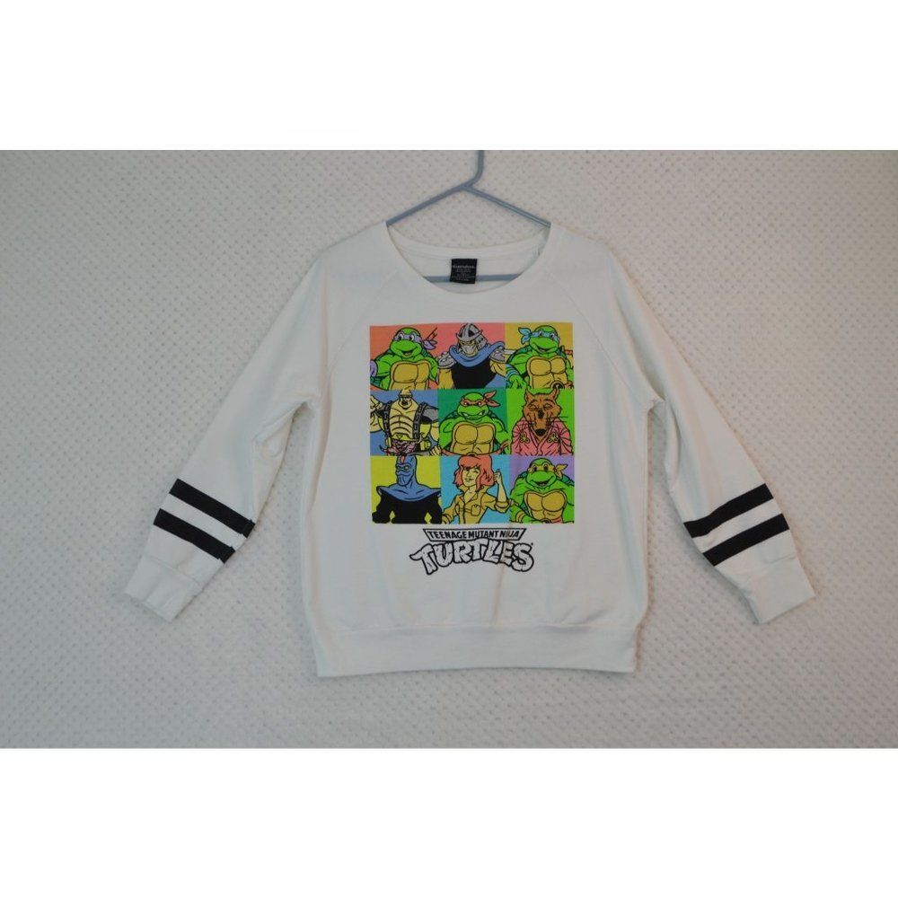 Nickelodeon Teenage Mutant Ninja Turtles XL (15-17) White Long Sleeve Sweatshirt